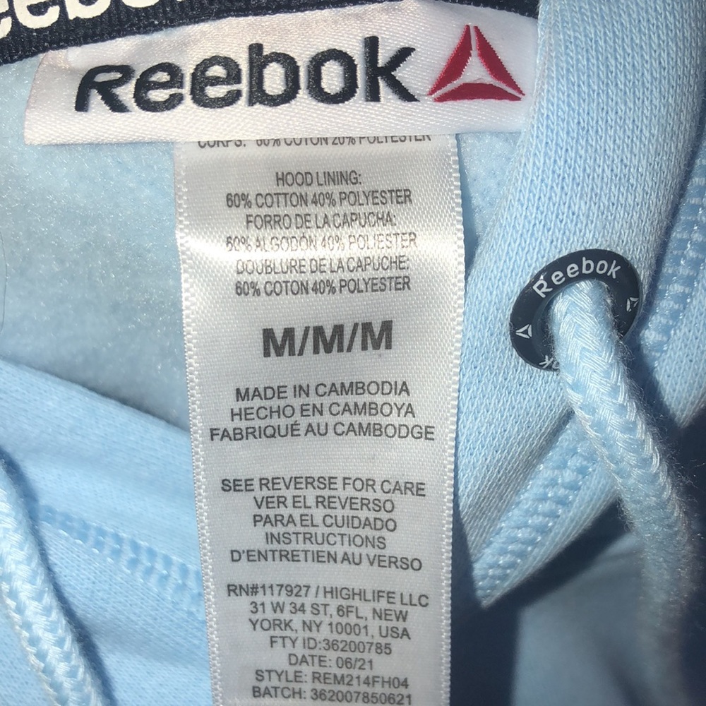 Blue Reebok hoodie - Picture 2 of 4